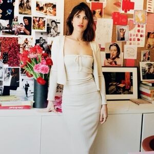 Rouje Cream Knit Two-Piece Dress Set